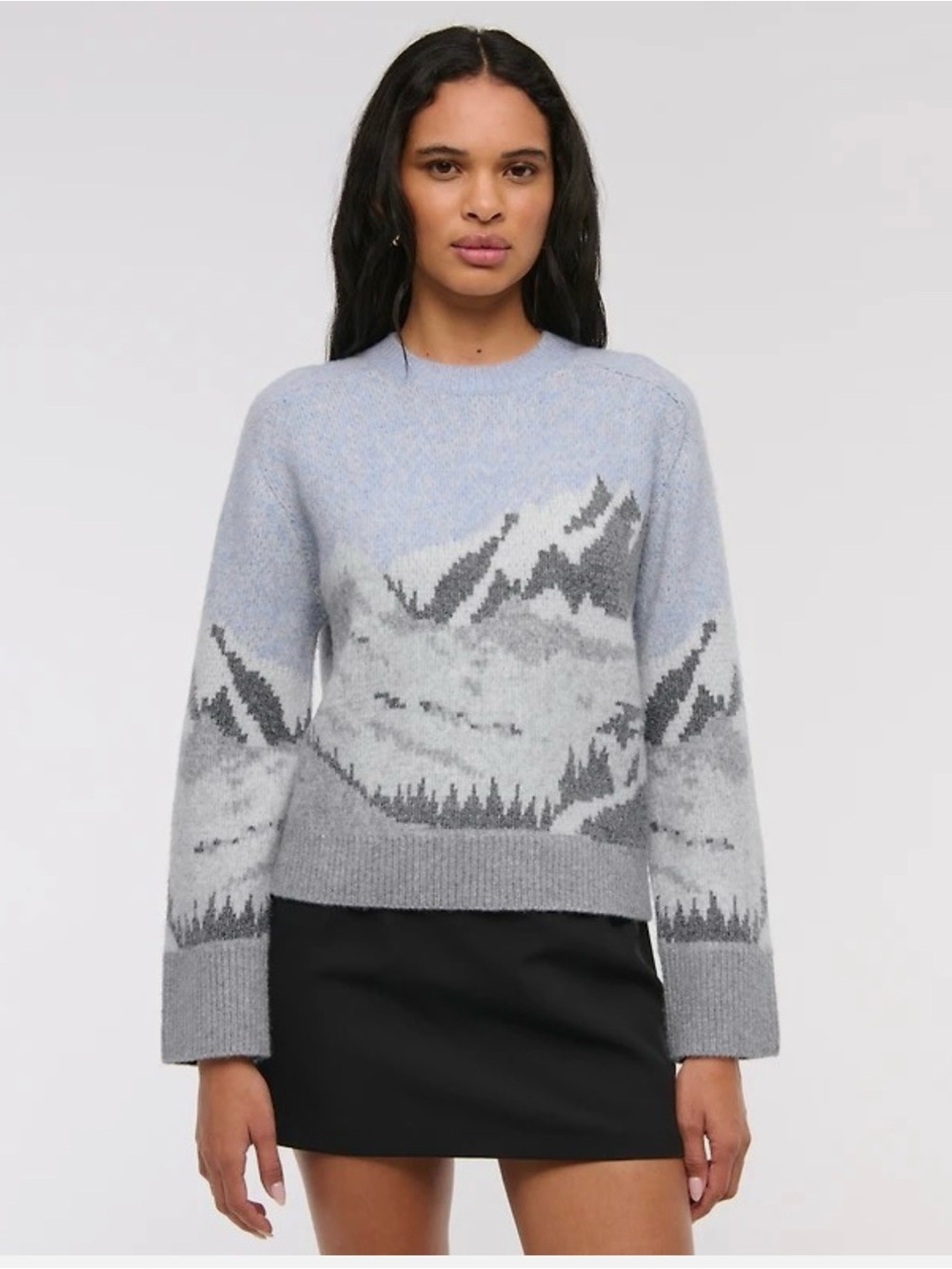 Abercrombie & Fitch Madeline Crew Sweater—Mountains New